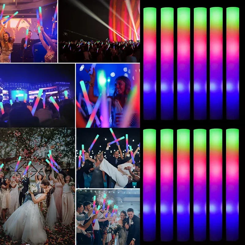 Wedding Supply In Bulk - 15/30Pcs LED Glow Sticks Bulk Colorful