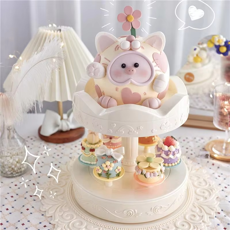 Wedding Cake Supply - 2-tier Automatic Rotating Cake Stand Sushi
