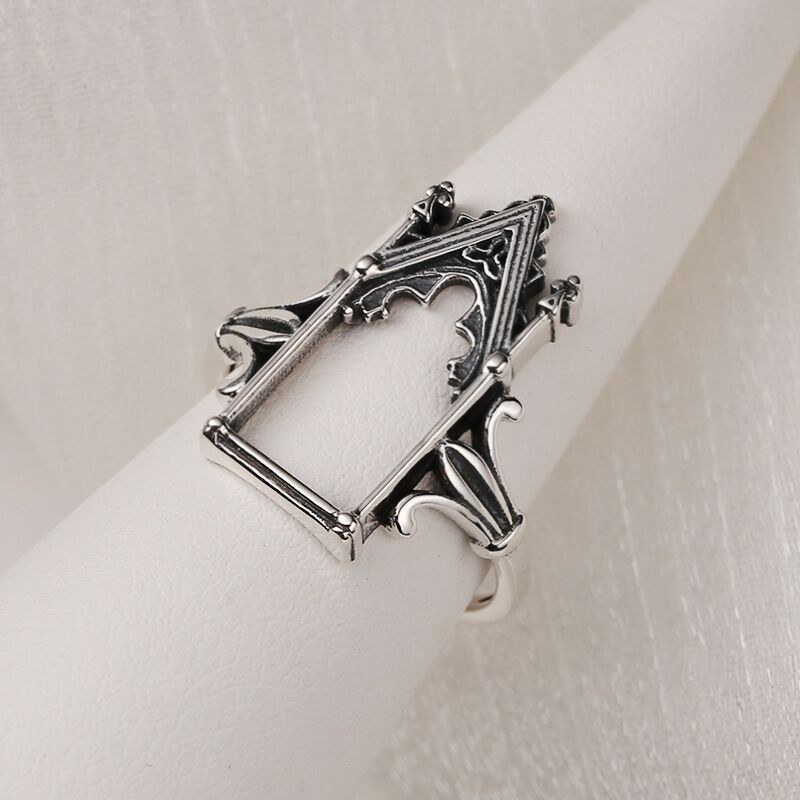 Wedding Job - 925 Sterling Silver Castle Gothic Engagement