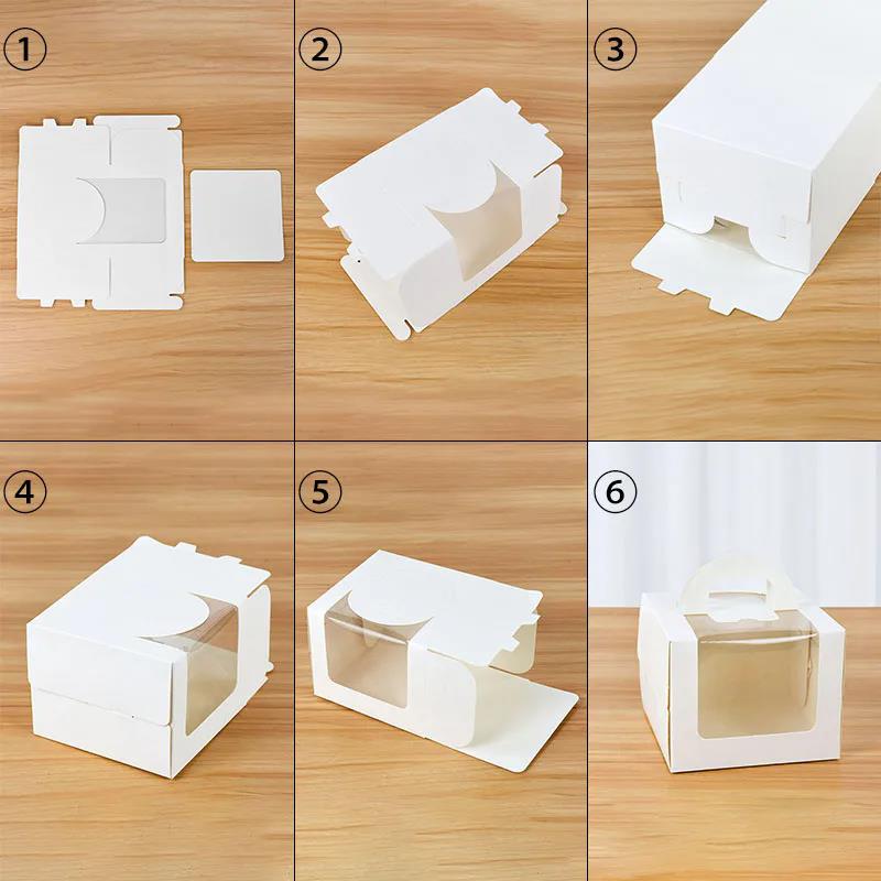 10Pcs Cake Box with Clear Wind - Wedding Cake Supply recension och pris