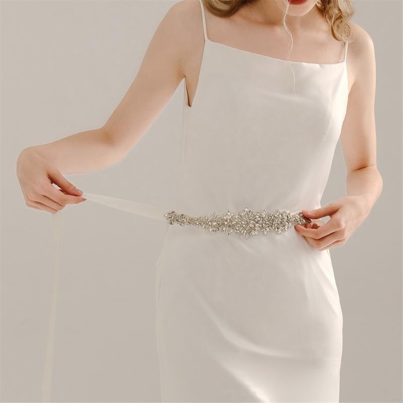 Luxurious Crystal Wedding Sash - Bridal Sash Ribbon recension och pris