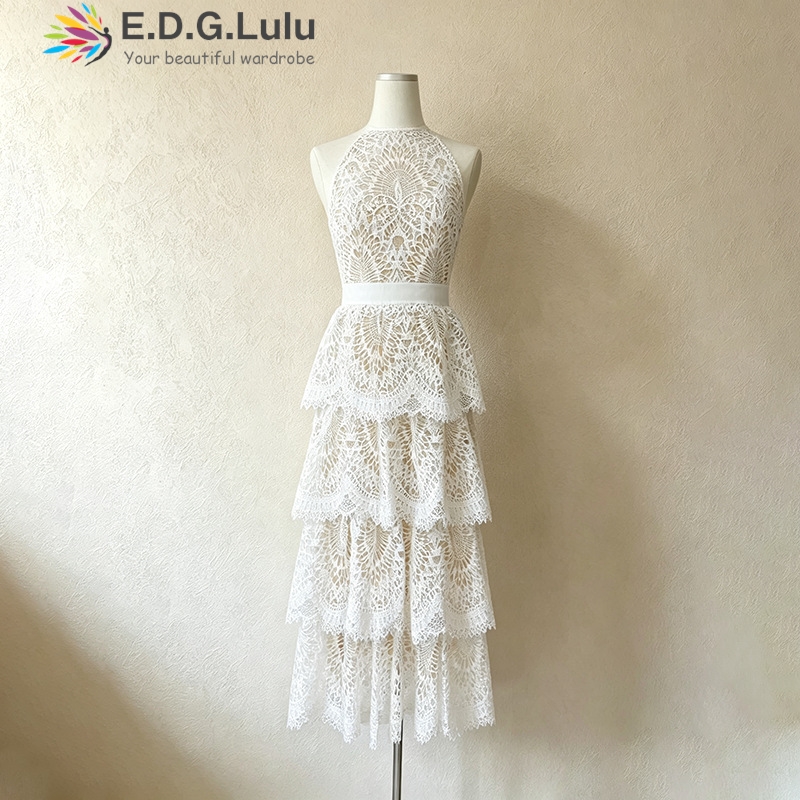 EDGLuLu O Neck Sleeveless Whit - Wedding Lulu recension och pris