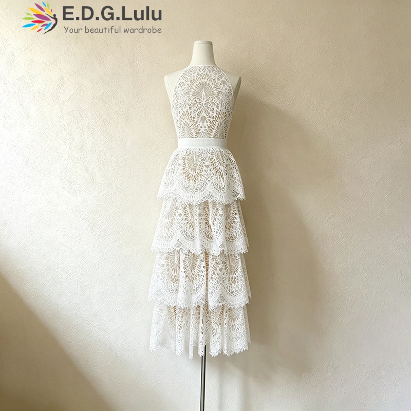 EDGLuLu O Neck Sleeveless Whit - Wedding Lulu recension och pris