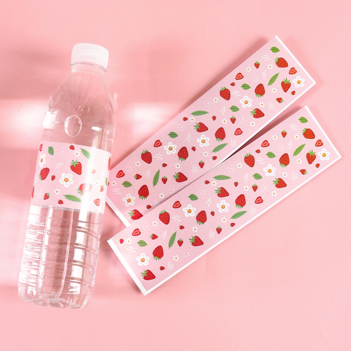 10pcs Strawberry Water Bottle  - Wedding Water Supply recension och pris