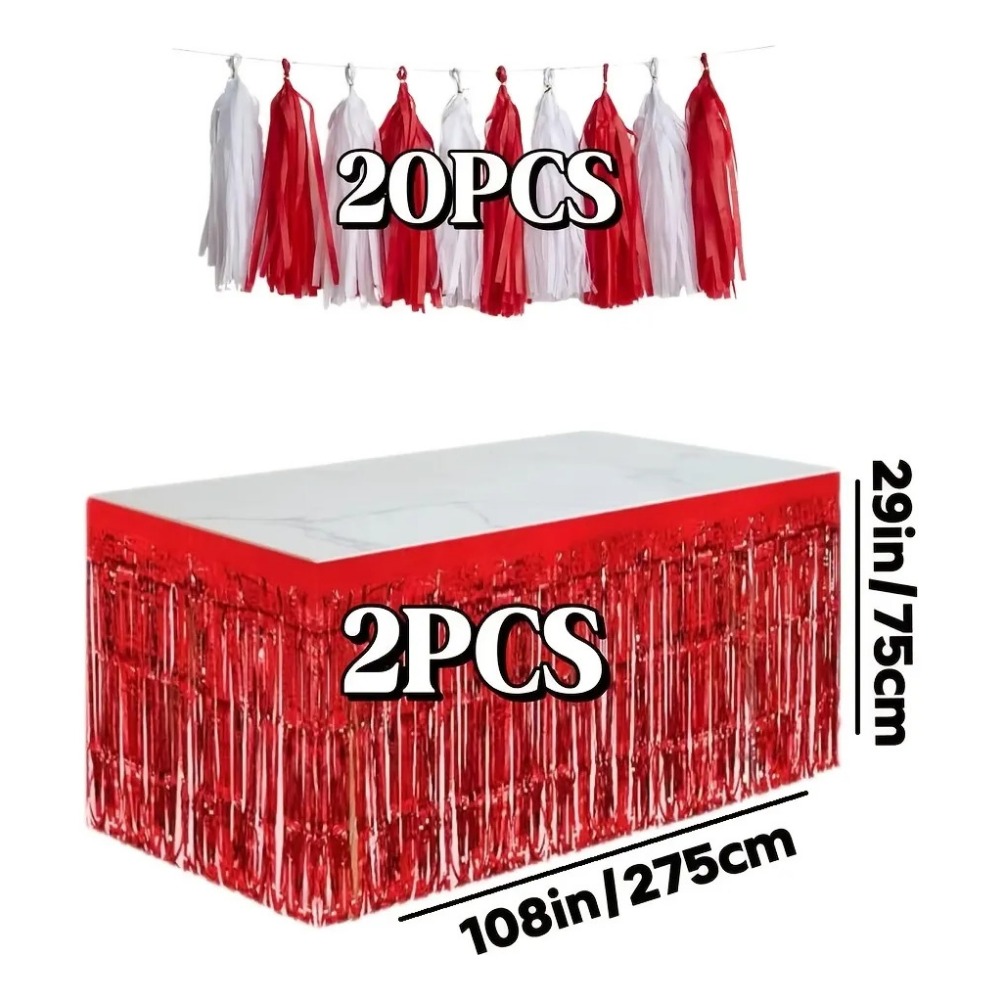 22Pcs Red Foil Streamers & Red - Wedding Supply Canada recension och pris