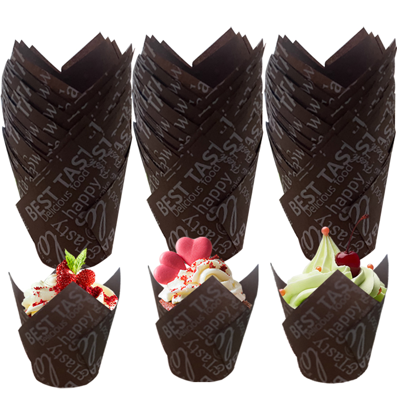 50Pcs/100Pcs Coffee-Themed Tul - Wedding Cake Supply recension och pris