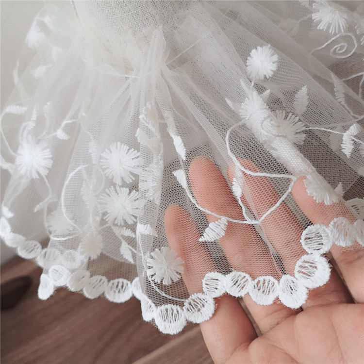 12CM Wide White Tulle Mesh 3d  - Wedding Water Supply recension och pris