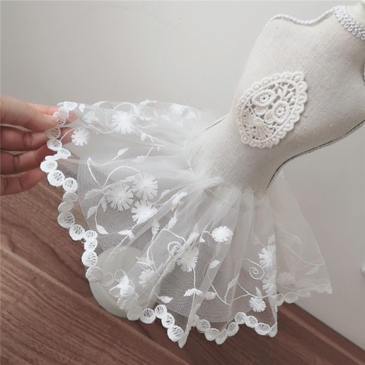 12CM Wide White Tulle Mesh 3d  - Wedding Water Supply recension och pris