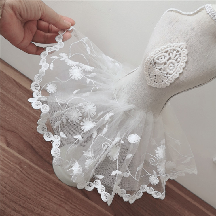 12CM Wide White Tulle Mesh 3d  - Wedding Water Supply recension och pris