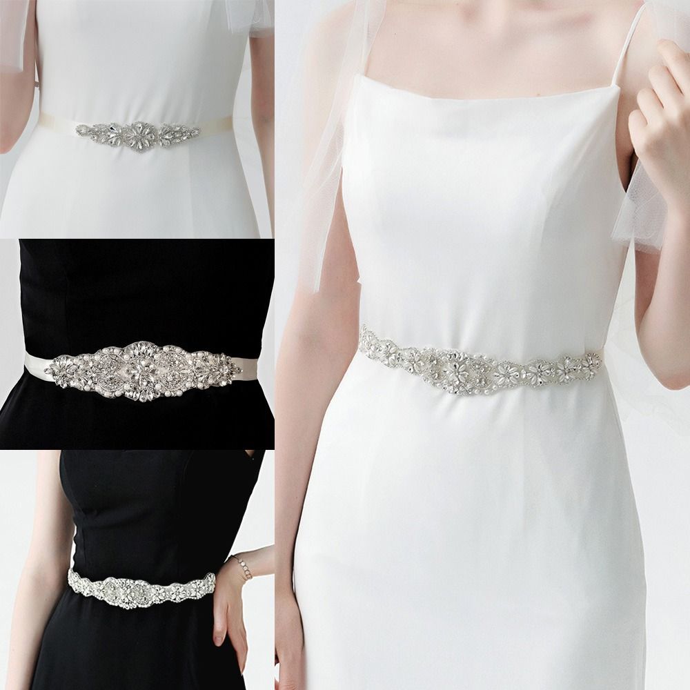 Sweet Silver Wedding Rhineston - Bridal Sash Ribbon recension och pris