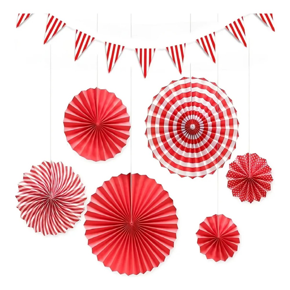 18Pcs Red White Striped Pennan - Wedding Supply Canada recension och pris