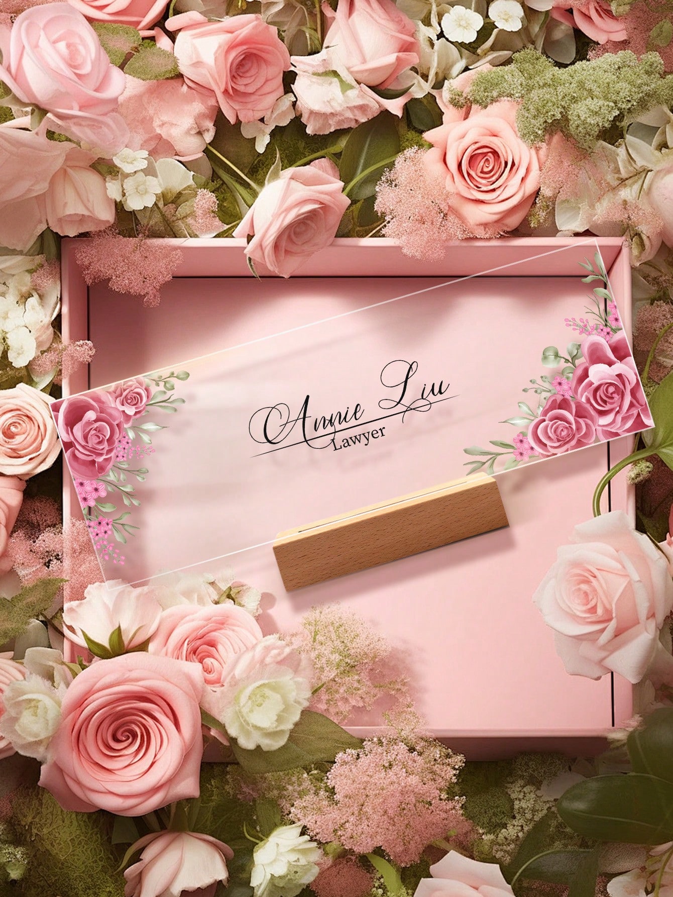 1pc Custom Acrylic Desk Namepl - Wedding Job recension och pris