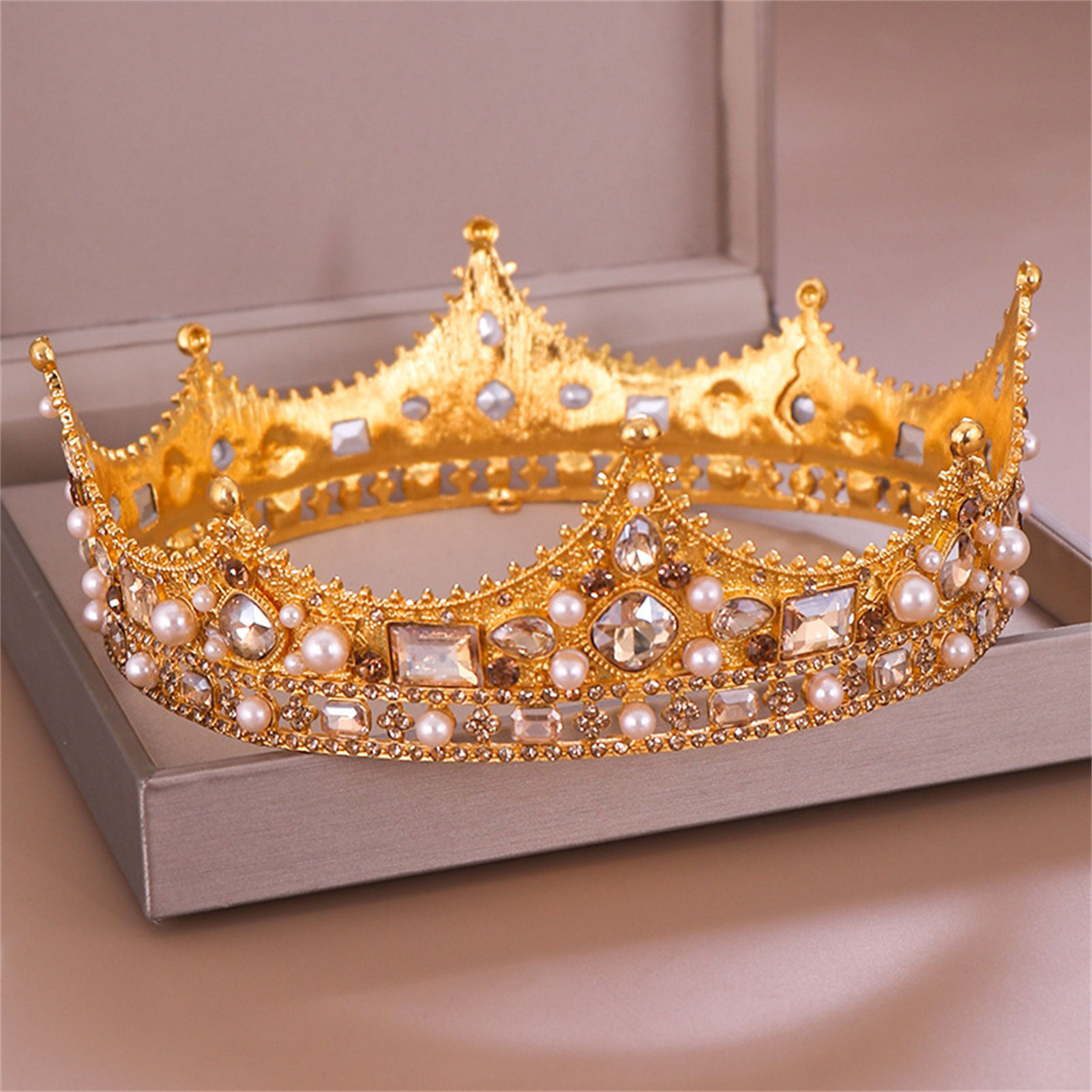 Bridal Crown Rhinestone Tiara  - Wedding Party Supply recension och pris