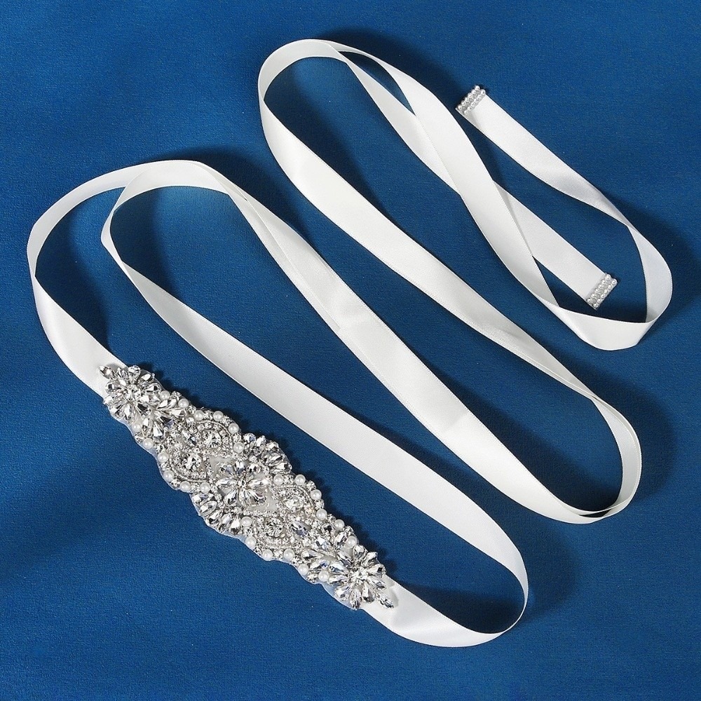 Fashion Ribbon Bridal Belt Sil - Bridal Sash Ribbon recension och pris