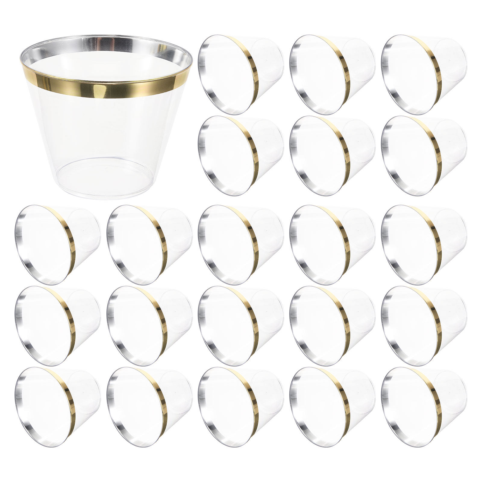 25pcs Gold Foil Plastic Clear  - Wedding Water Supply recension och pris