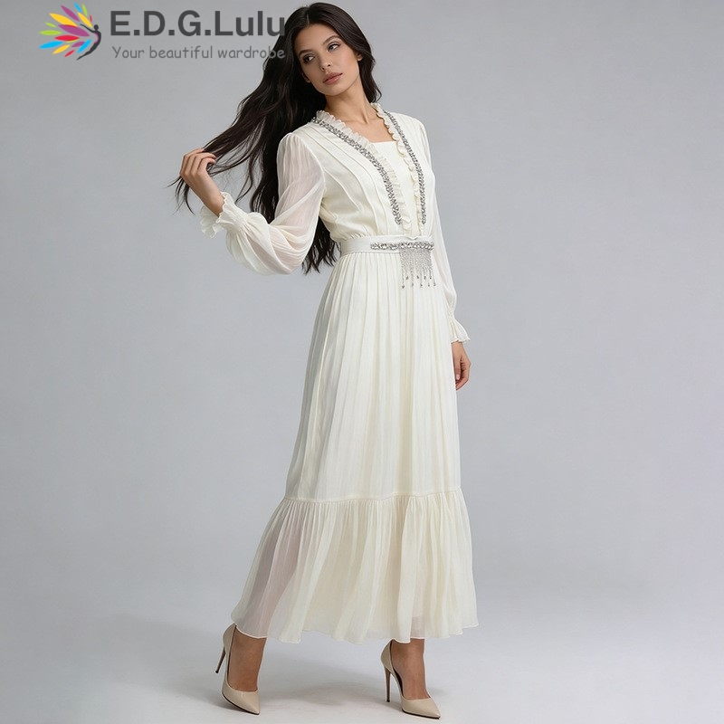 EDGLuLu Elegant White Chiffon  - Wedding Lulu recension och pris